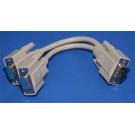 VGA PORT to TWO Monitor 6IN VGA Splitter Cable HD15 Male Female Female