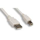 USB 2.0 Computer Cable Type-A to Type-B White 15FT