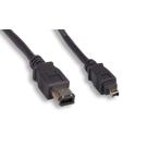 6FT Firewire Cable 6PIN 4PIN Black